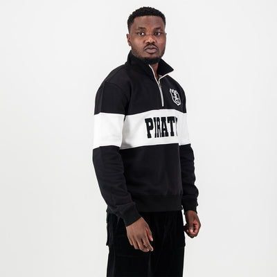 Orlando Pirates Official Black Quarter Zip Sweatshirt – Ultimate Fan Comfort & Style
