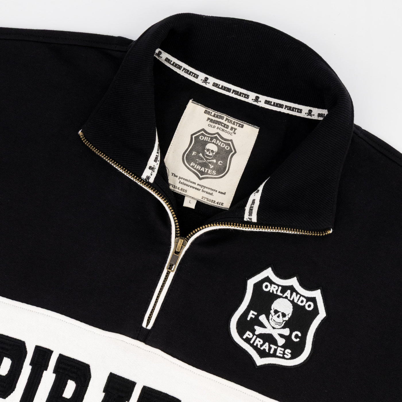 Orlando Pirates Official Black Quarter Zip Sweatshirt – Ultimate Fan Comfort & Style