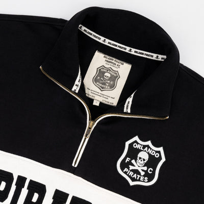 Orlando Pirates Official Black Quarter Zip Sweatshirt – Ultimate Fan Comfort & Style