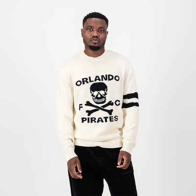 Orlando Pirates Xbone Crew Knit Long Sleeve Jersey – Ivory Skull & Bones