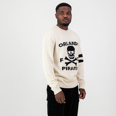 Orlando Pirates Xbone Crew Knit Long Sleeve Jersey – Ivory Skull & Bones