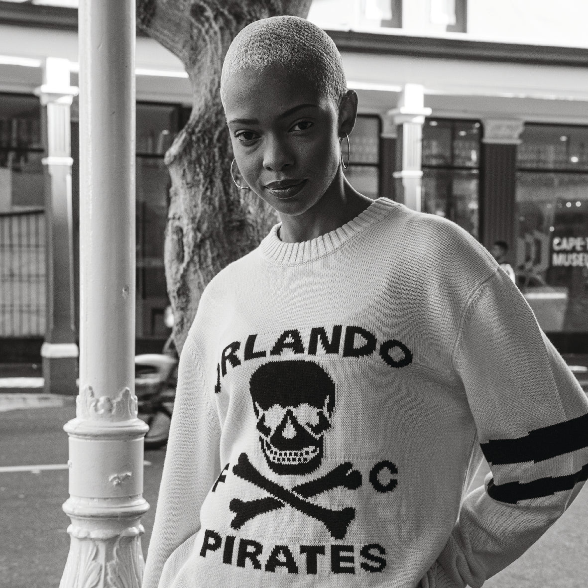 Orlando Pirates Xbone Crew Knit Long Sleeve Jersey – Ivory Skull & Bones