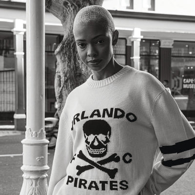 Orlando Pirates Xbone Crew Knit Long Sleeve Jersey – Ivory Skull & Bones