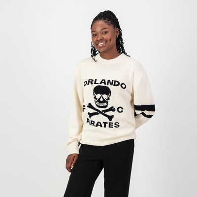 Orlando Pirates Xbone Crew Knit Long Sleeve Jersey – Ivory Skull & Bones