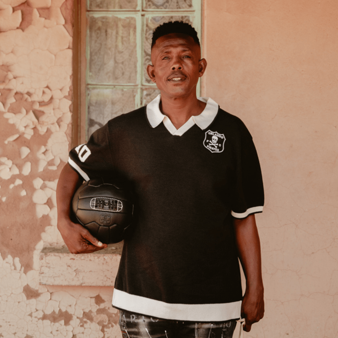 Orlando Pirates Elite Knitted Short Sleeve Jersey - Cotton Wool Blend Fanwear