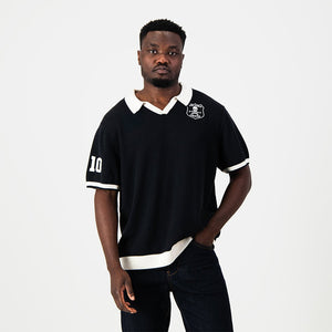 Orlando Pirates Elite Knitted Short Sleeve Jersey - Cotton Wool Blend Fanwear