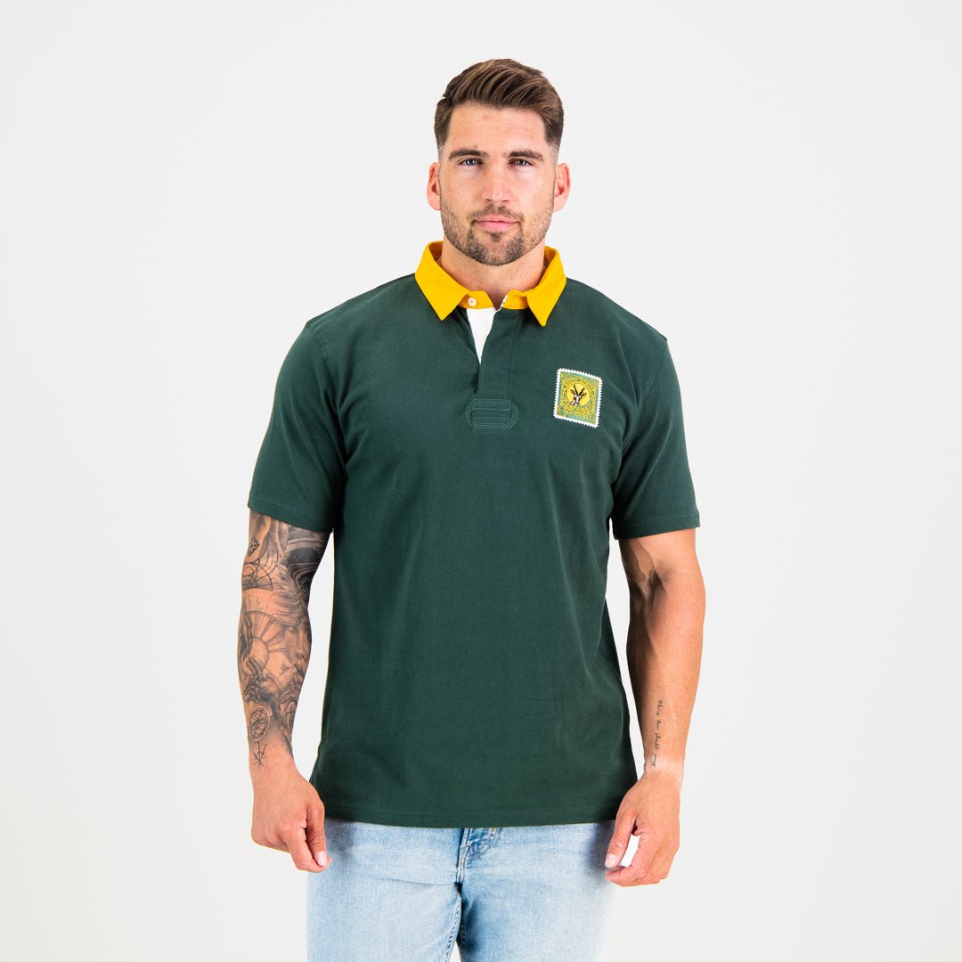 Classic South African Supporters Rugby Jersey - Pure Cotton, Green & Gold Fanwear