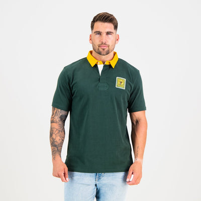 Classic South African Supporters Rugby Jersey - Pure Cotton, Green & Gold Fanwear