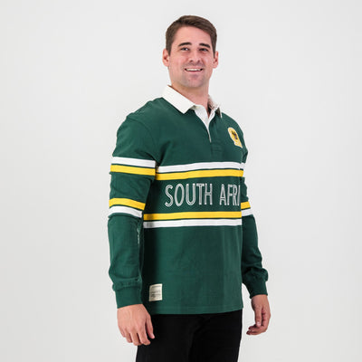SA Supporters Mid Field Long Sleeve Rugby Jersey - Old School Green