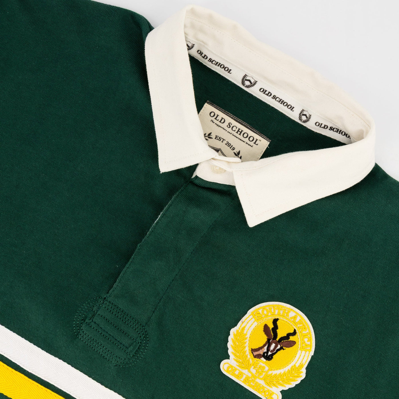SA Supporters Mid Field Long Sleeve Rugby Jersey - Old School Green