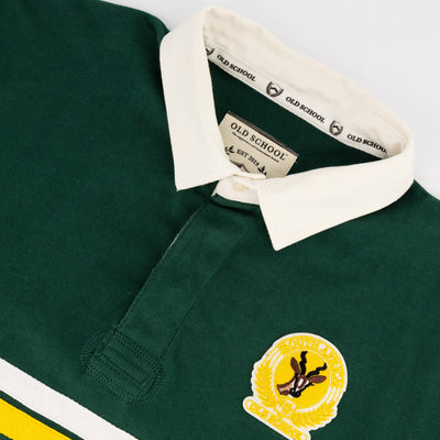 SA Supporters Mid Field Long Sleeve Rugby Jersey - Old School Green