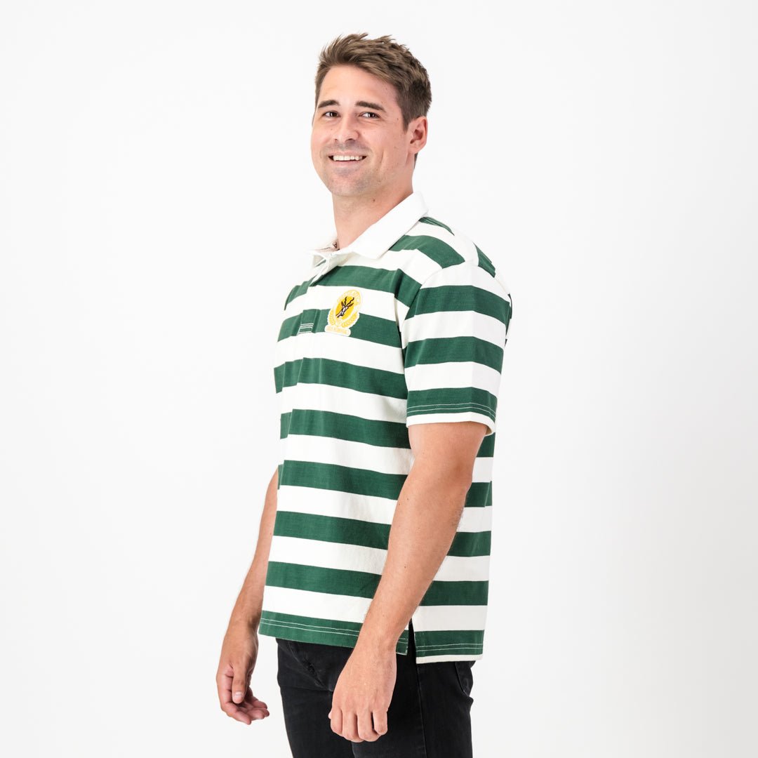 Official SA Supporters Cloud Dancer Stripe Short Sleeve Rugby Jersey