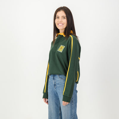 Premium Twill Raglan Long Sleeve Rugby Jersey - SA Supporters OS Green