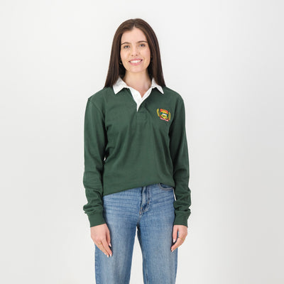 Affies OS Green Rugby Jersey: Premium Cotton, Long Sleeve, Classic School Spirit