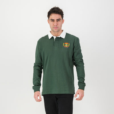 Affies OS Green Rugby Jersey: Premium Cotton, Long Sleeve, Classic School Spirit