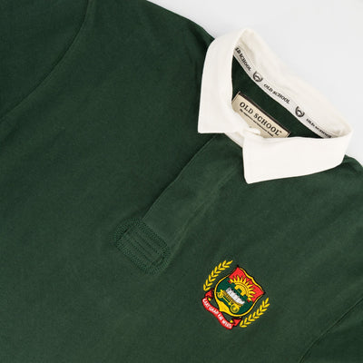 Affies OS Green Rugby Jersey: Premium Cotton, Long Sleeve, Classic School Spirit