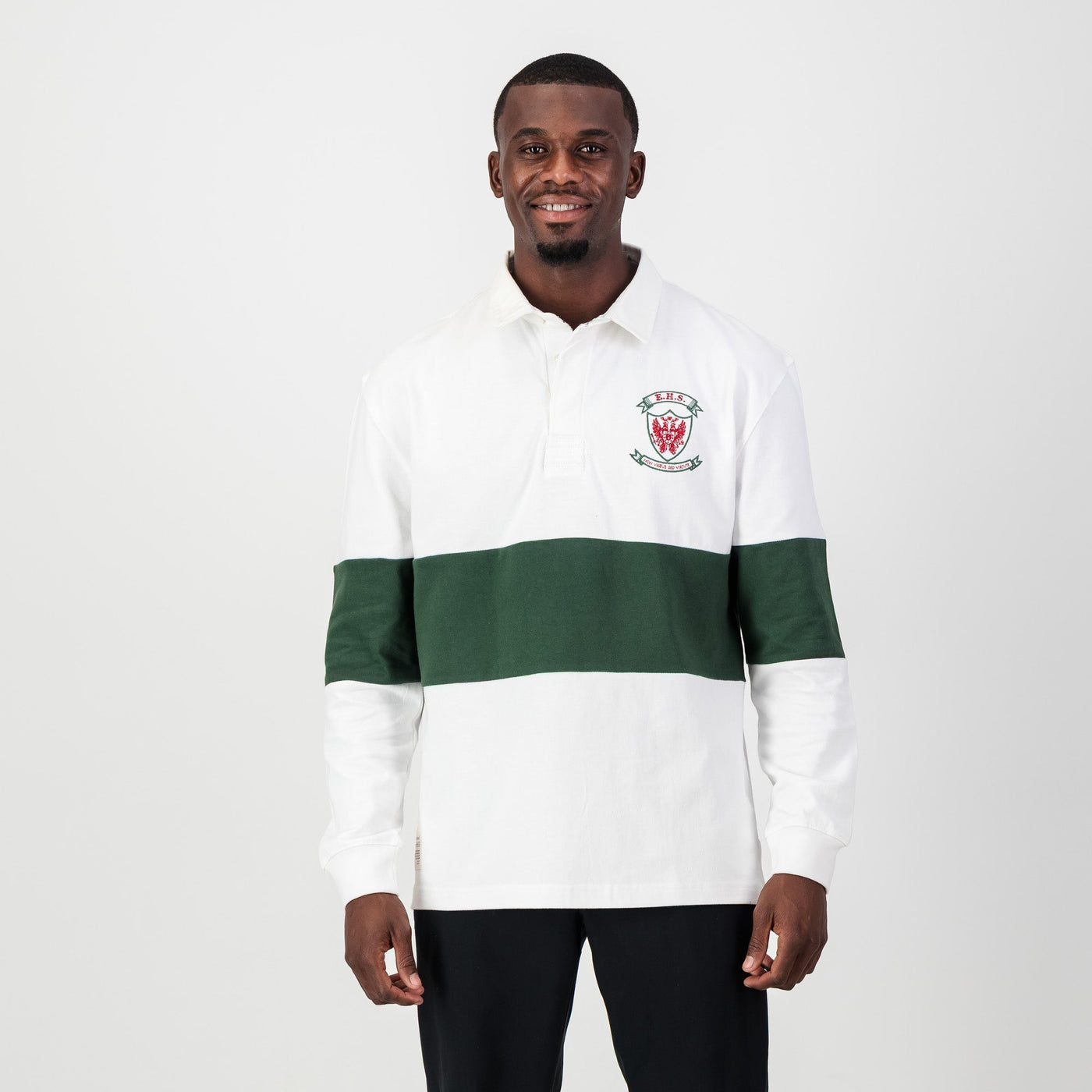 Ermelo Höerskool Rugby Jersey: Classic White Design, Durable Cotton, School Spirit