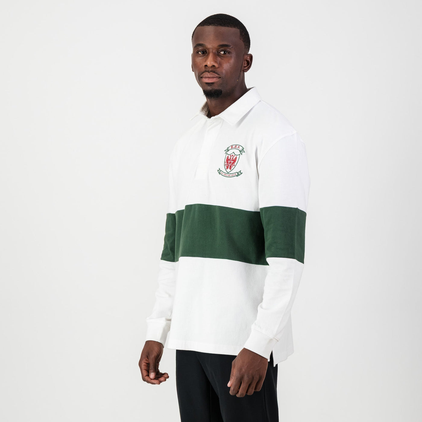 Ermelo Höerskool Rugby Jersey: Classic White Design, Durable Cotton, School Spirit