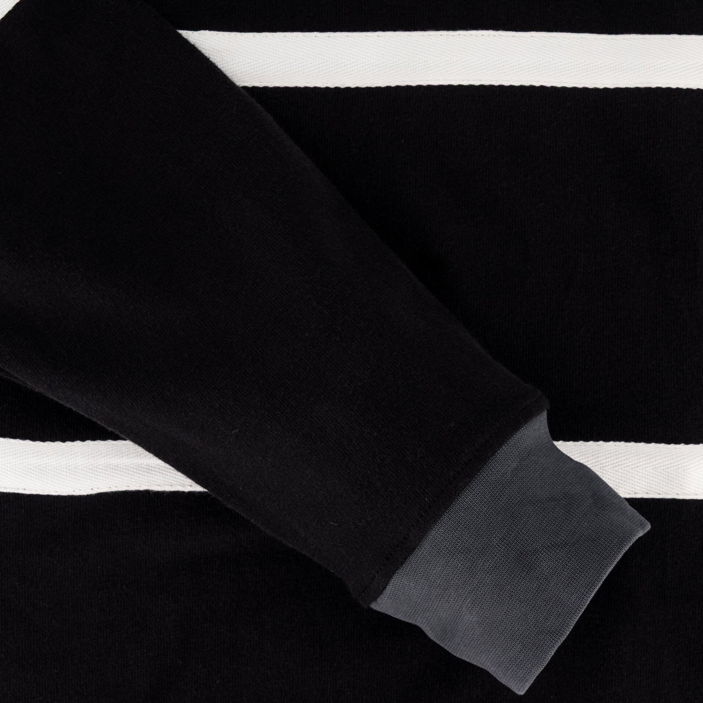 Hilton College Black Long Sleeve Rugby Jersey - Heavyweight Cotton Classic Design