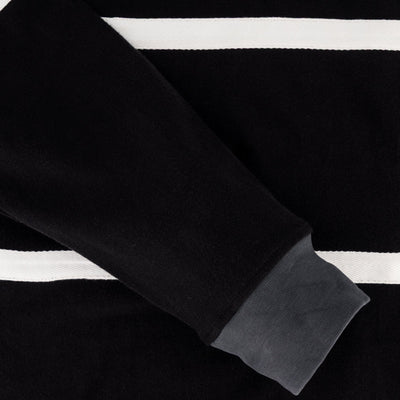 Hilton College Black Long Sleeve Rugby Jersey - Heavyweight Cotton Classic Design