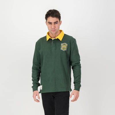 Middelburg Hoerskool Green Long Sleeve Rugby Jersey - Premium Cotton Heritage
