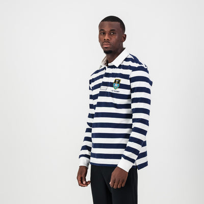 Official Ikeys Varsity Cup Long Sleeve Rugby Jersey Navy Blue Cotton
