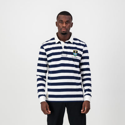Official Ikeys Varsity Cup Long Sleeve Rugby Jersey Navy Blue Cotton