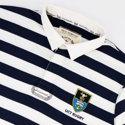 Official Ikeys Varsity Cup Long Sleeve Rugby Jersey Navy Blue Cotton