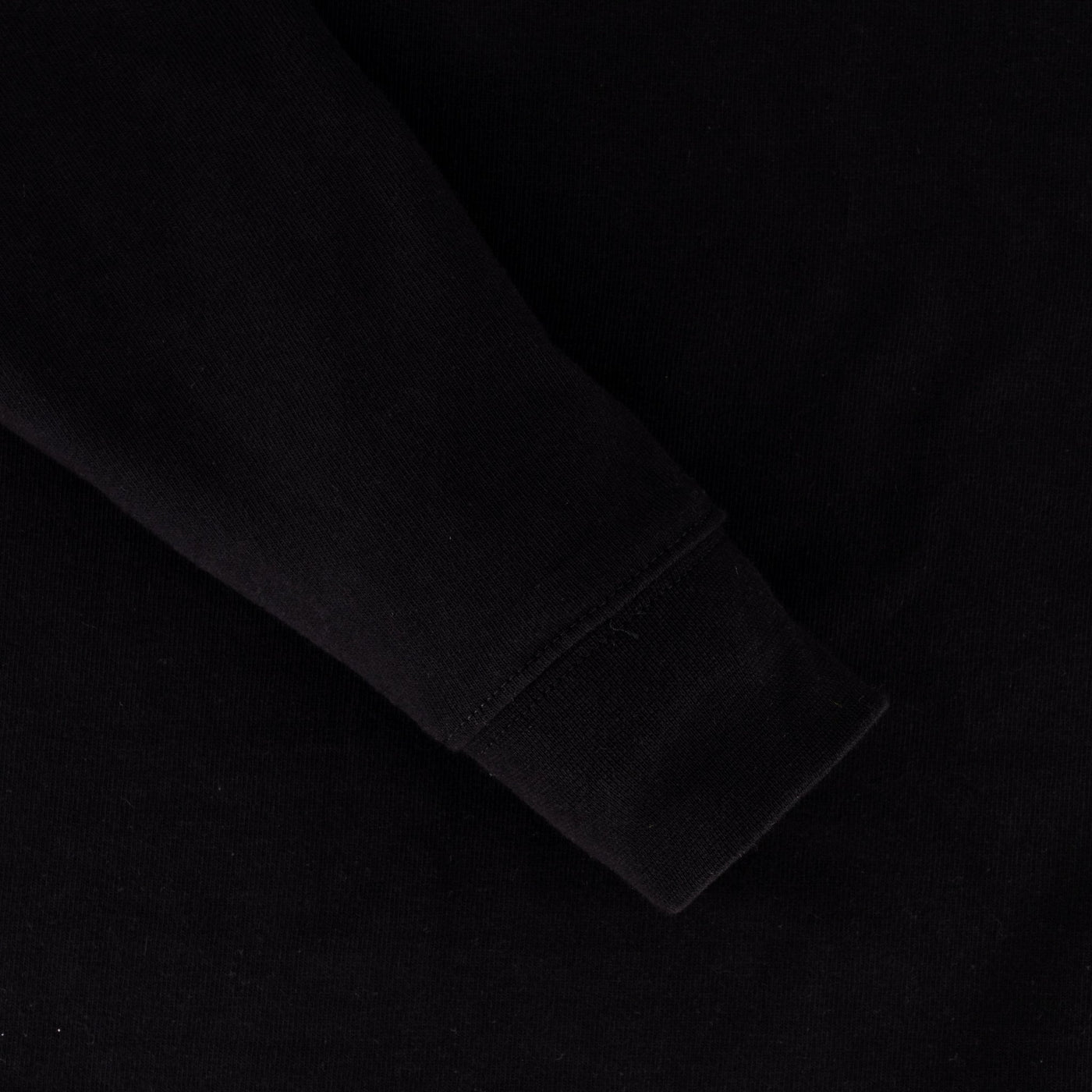 Jeppe Old School Rugby Jersey: Premium Cotton, Embroidered Crest, Black Long Sleeve