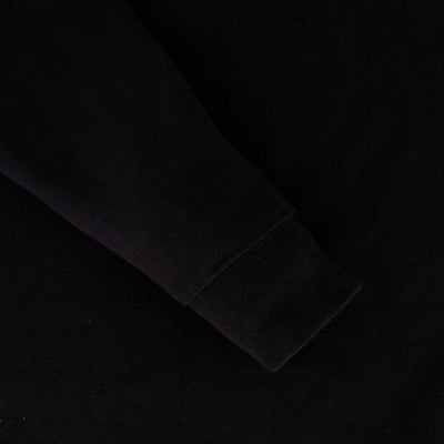 Jeppe Old School Rugby Jersey: Premium Cotton, Embroidered Crest, Black Long Sleeve