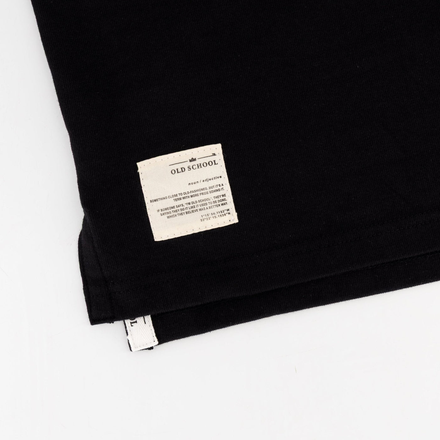 Jeppe Old School Rugby Jersey: Premium Cotton, Embroidered Crest, Black Long Sleeve