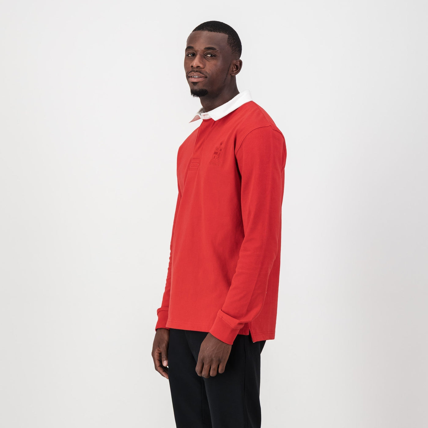 Authentic KES Long Sleeve Rugby Jersey - Heavyweight Cotton - True Red Classic