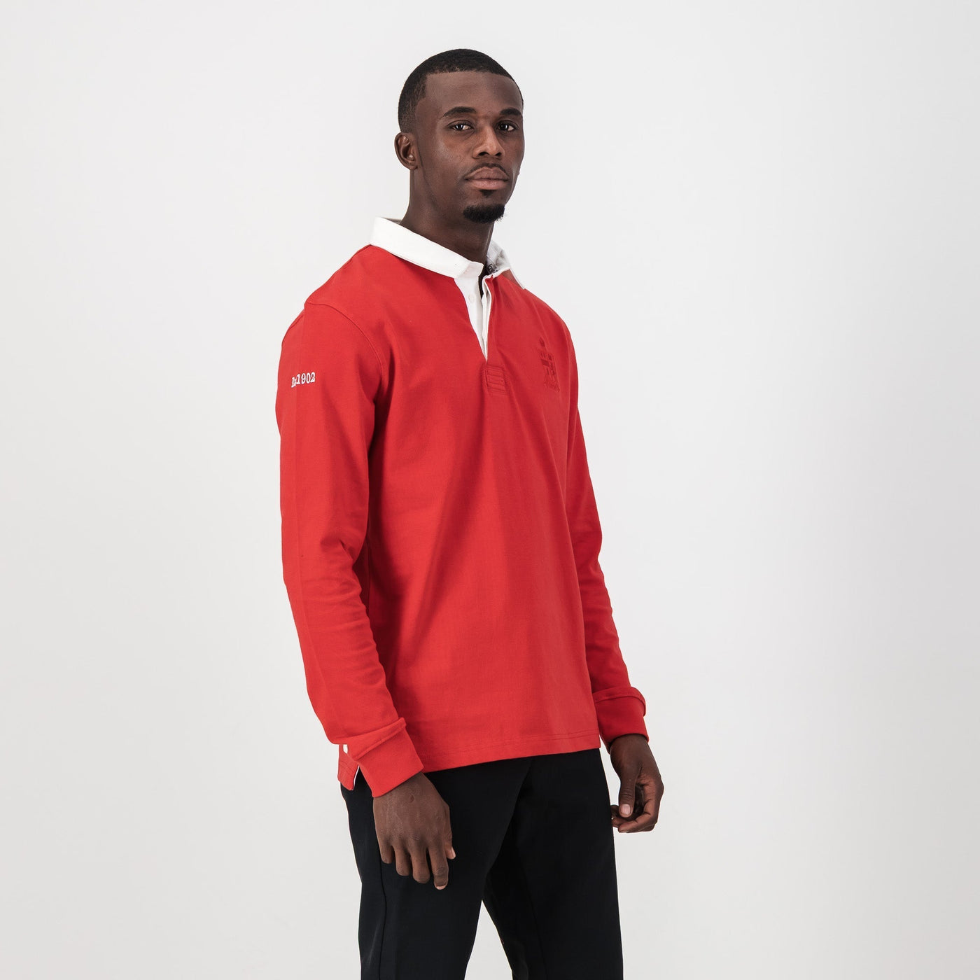 Authentic KES Long Sleeve Rugby Jersey - Heavyweight Cotton - True Red Classic
