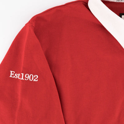 Authentic KES Long Sleeve Rugby Jersey - Heavyweight Cotton - True Red Classic