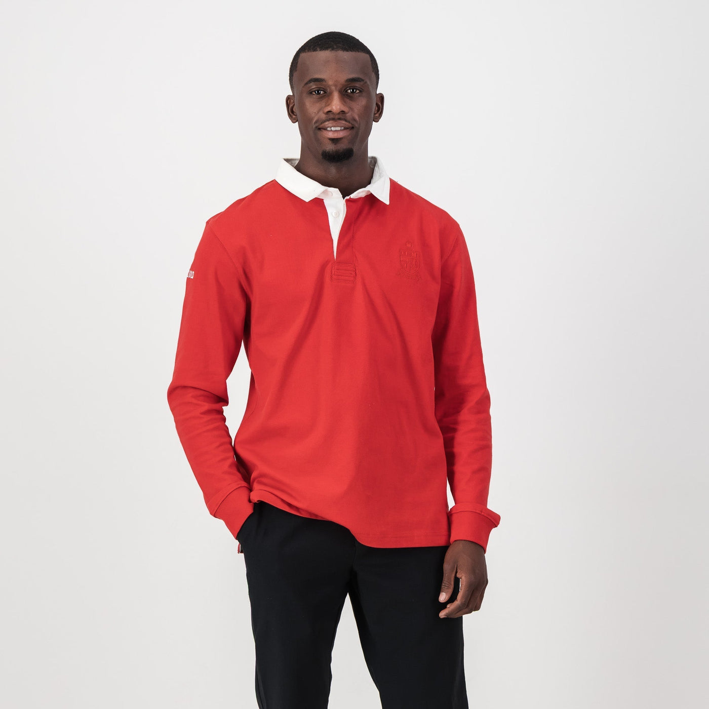 Authentic KES Long Sleeve Rugby Jersey - Heavyweight Cotton - True Red Classic