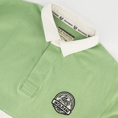 Schools Marlow Sap Green Rugby Jersey: Durable Cotton, Striped Design, Ultimate Comfort