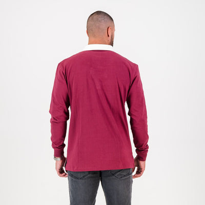 Maties United Maroon Long Sleeve Rugby Jersey - 100% Cotton, Classic