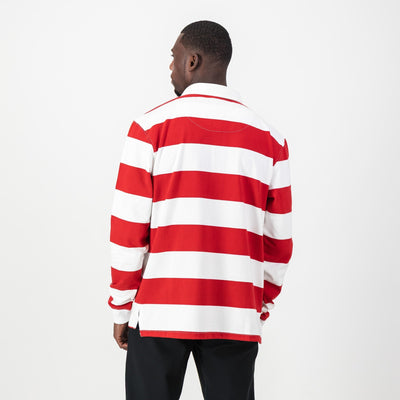 Classic Red White Striped Michaelhouse Rugby Jersey School Spirit