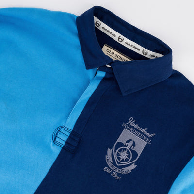 Noordheuwel Old School Long Sleeve Rugby Jersey - Classic Naut Blue Durable
