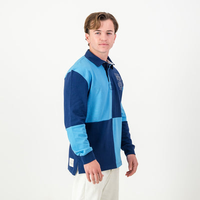 Noordheuwel Old School Long Sleeve Rugby Jersey - Classic Naut Blue Durable