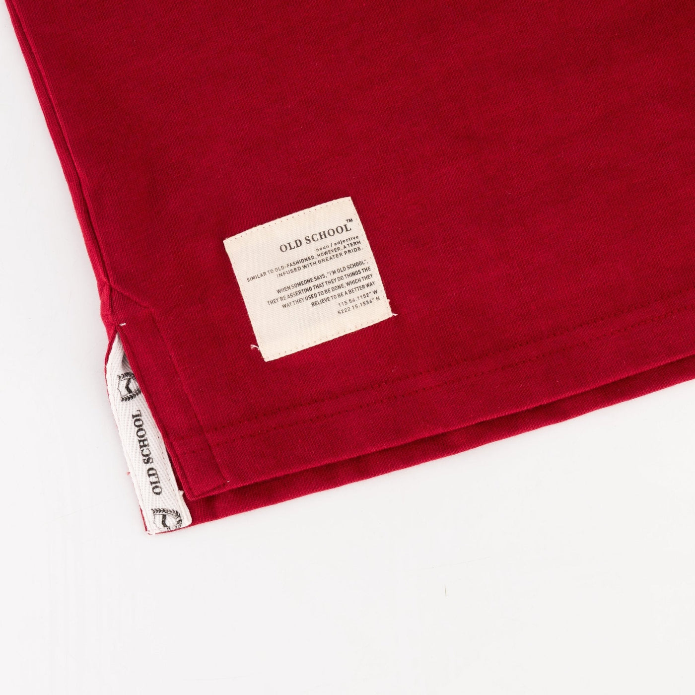 Classic Old Kingswoodian Club Long Sleeve Rugby Jersey - Rio Red Cotton