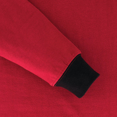 Classic Old Kingswoodian Club Long Sleeve Rugby Jersey - Rio Red Cotton