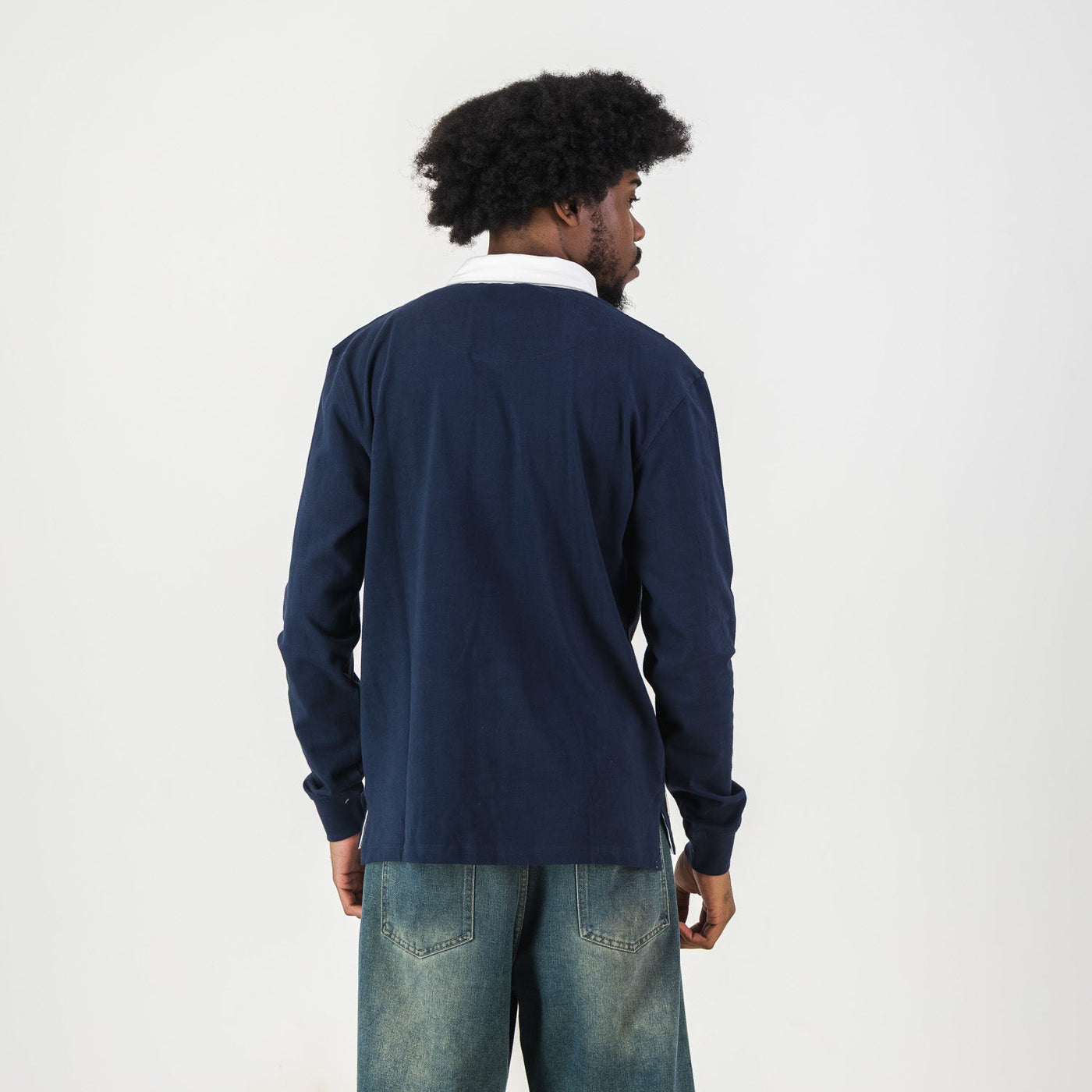 Paarl Boys High Navy Long Sleeve Rugby Jersey - 100% Cotton Comfort
