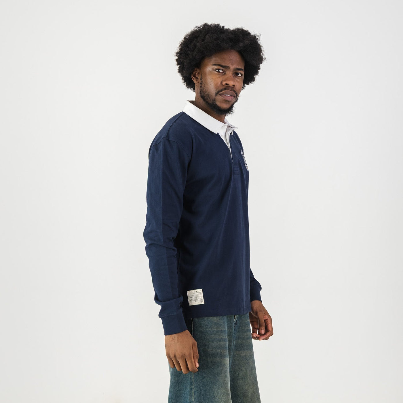 Paarl Boys High Navy Long Sleeve Rugby Jersey - 100% Cotton Comfort