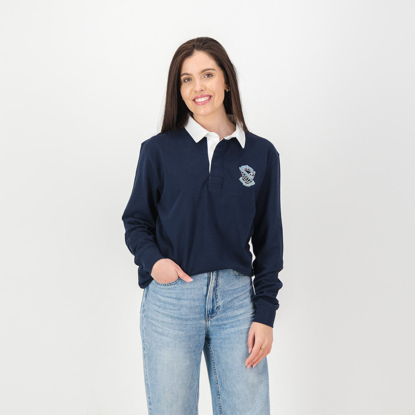 Paarl Boys High Navy Long Sleeve Rugby Jersey - 100% Cotton Comfort
