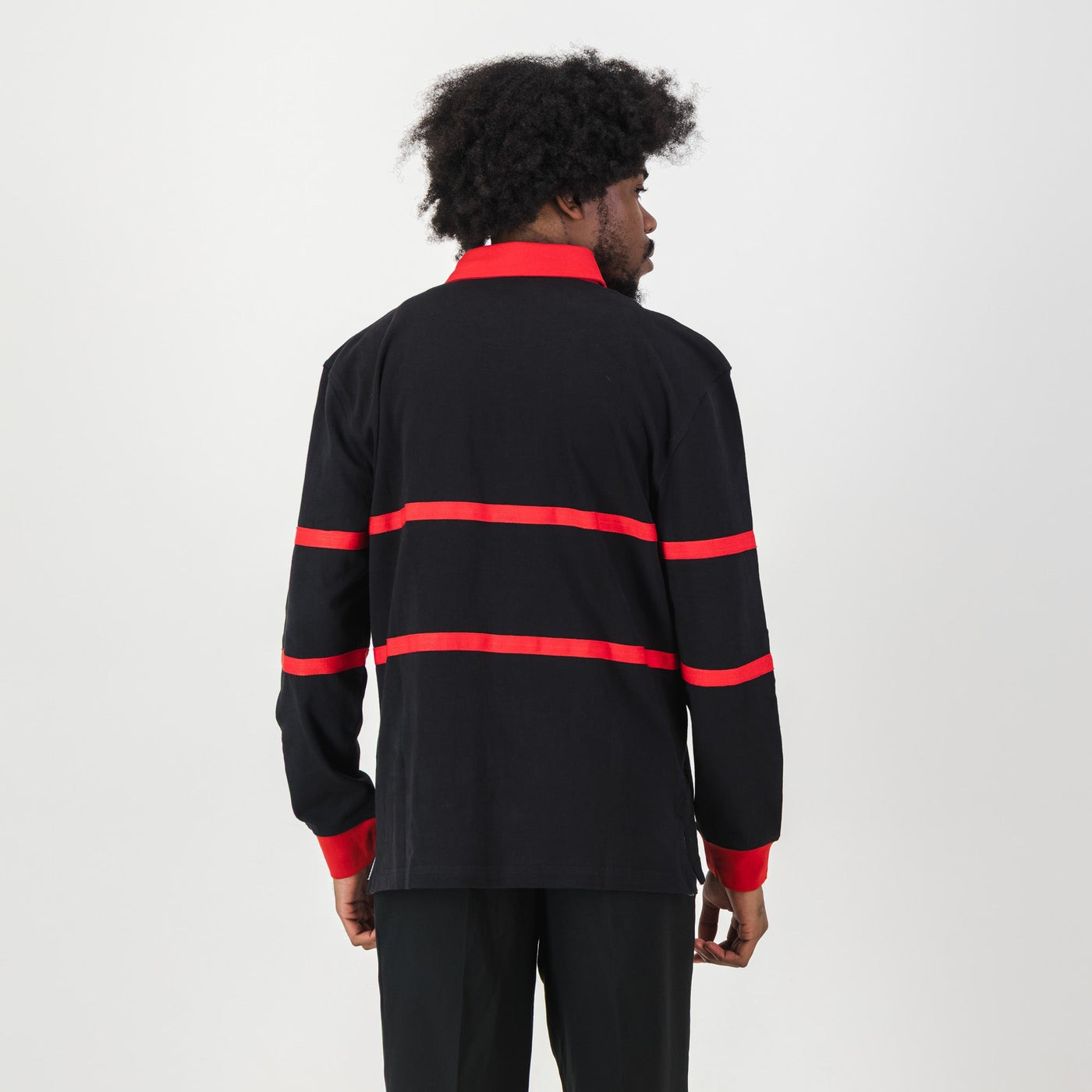 Classic Parktown Boys Long Sleeve Rugby Jersey - Durable Black Cotton Design