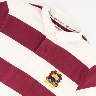 Paul Roos White Long Sleeve Rugby Jersey - Premium Cotton Heritage Style