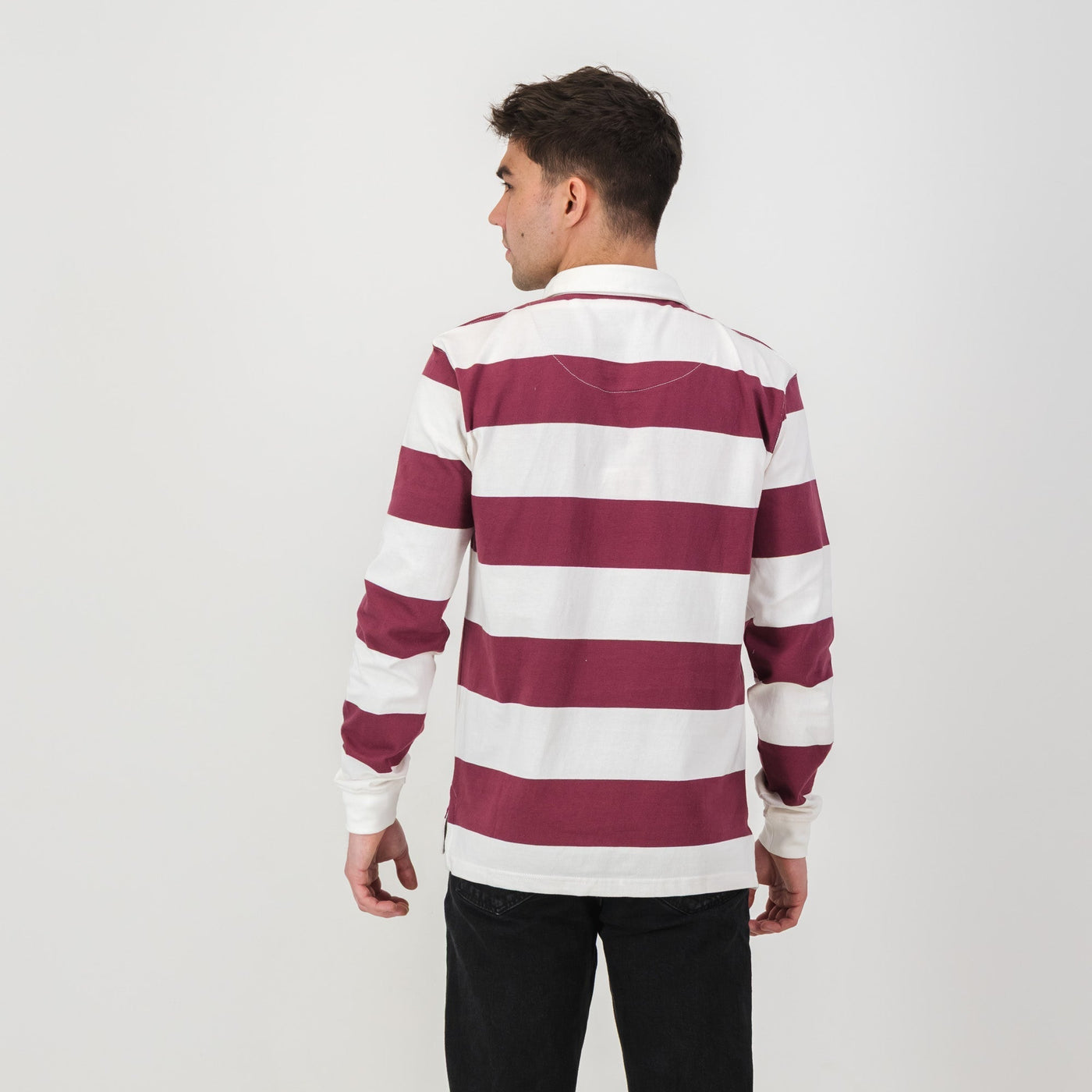Paul Roos White Long Sleeve Rugby Jersey - Premium Cotton Heritage Style