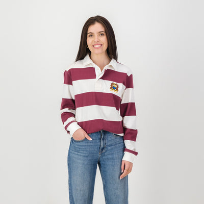 Paul Roos White Long Sleeve Rugby Jersey - Premium Cotton Heritage Style