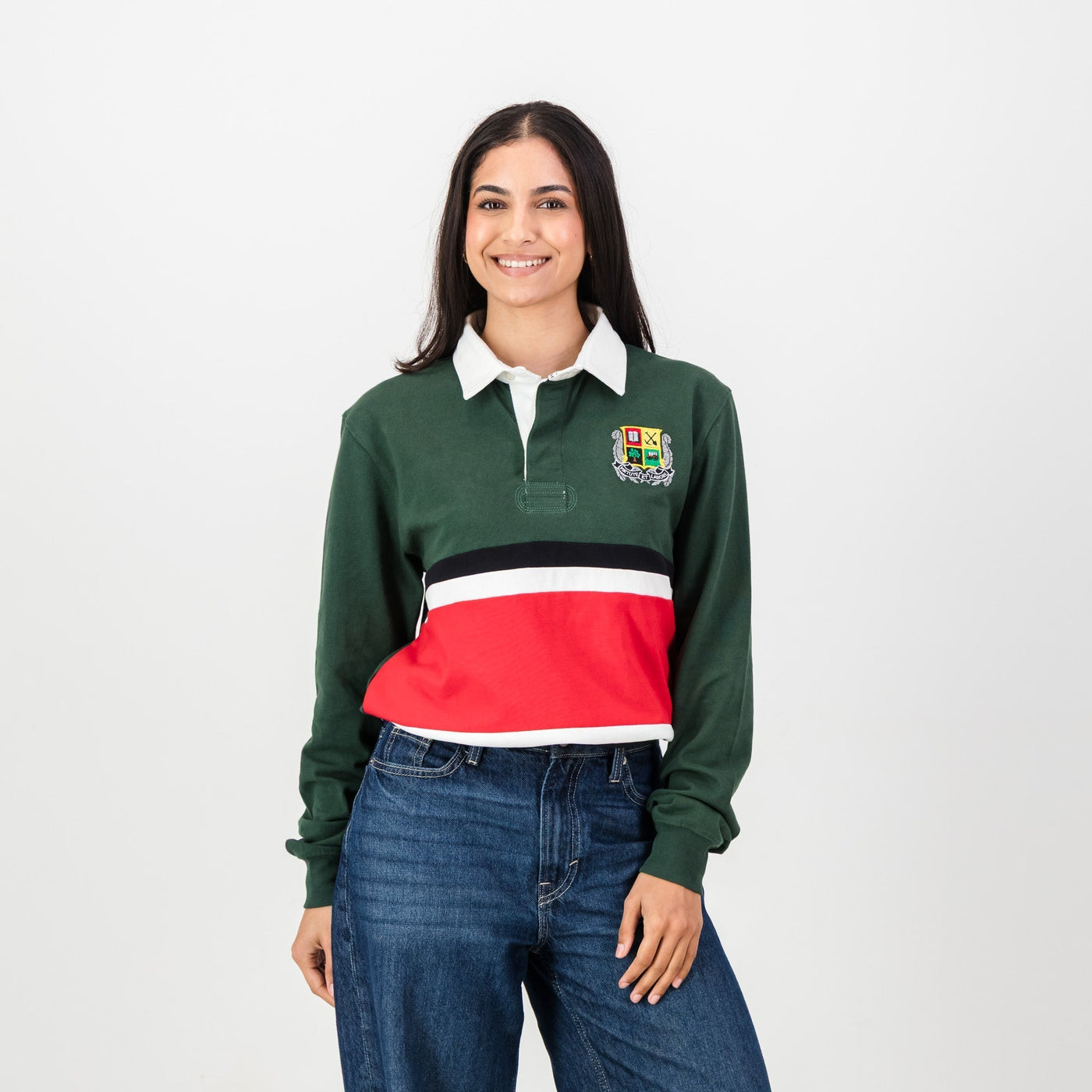 Pretoria Boys Classic Long Sleeve Rugby Jersey – OS Green Cotton Comfort